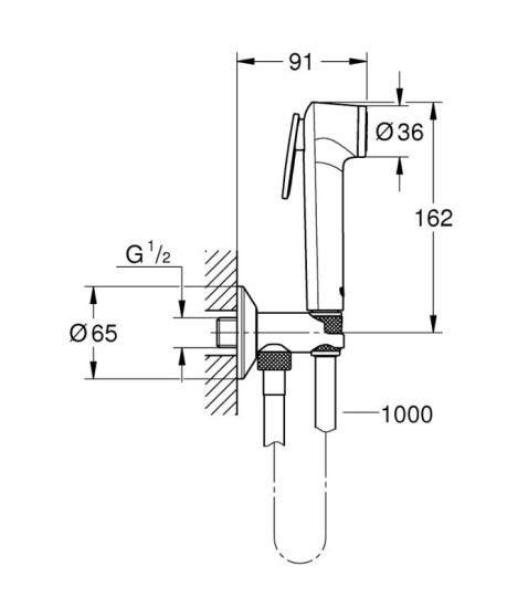Гігієнічний душ із змішувачем Grohe BAU CLASSIC UA2904800S