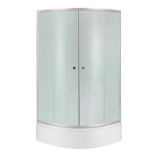 Душевая кабина Lidz Latwa SC90x90.SAT.MID.FR стекло Frost 4 мм + Lidz KAPIELKA ST90x90x26, с панелью