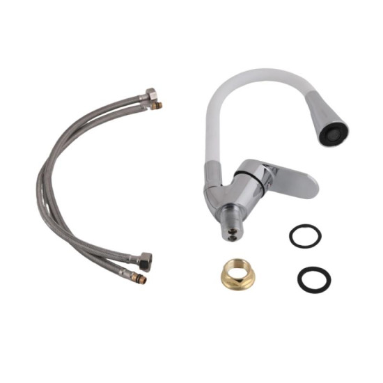 Кухонный смеситель Lidz Tani 008F3 (k40) LDTAN008F3WCR37037 White / Chrome