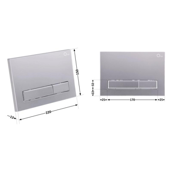 Панель змиву Qtap Nest QT0111M08382SAT