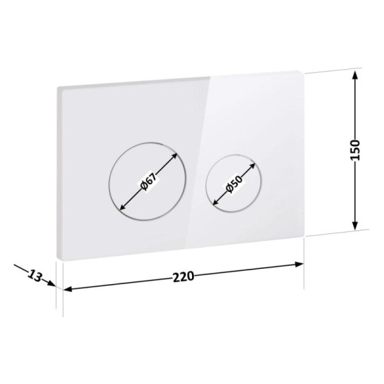 Панель змиву Qtap Nest QT0111M11110W