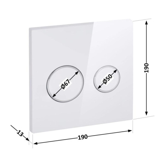 Панель змиву Qtap Nest Uni QT0211P01V1176W