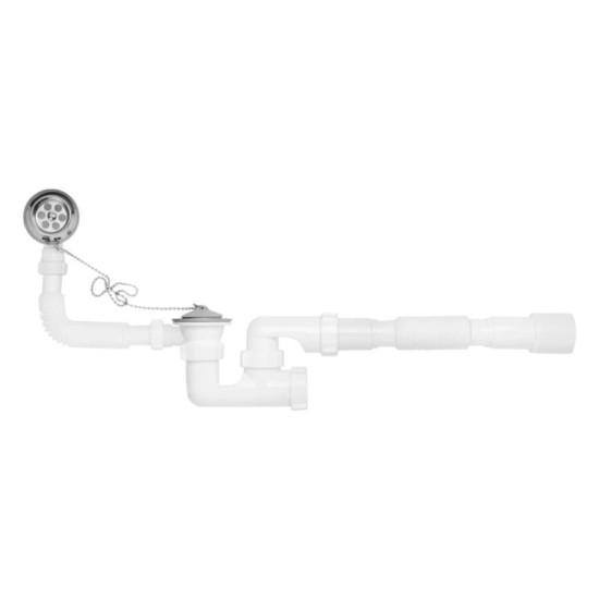 Злив-перелив для ванни Kroner KRP-BS03 1 1/2"х40/50 мм з переливом та ревізією