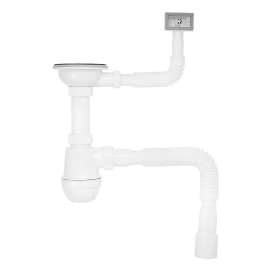 Сифон для кухонної мийки Kroner KRP - KS02 3 1/2"х40/50 мм