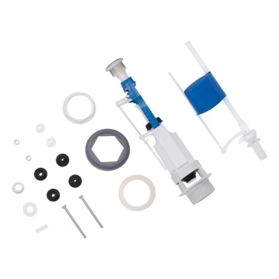 Комплект для бачка унитаза Kroner KRP - KIT6957 с одинарной кнопкой, нижний подвод 1/2"