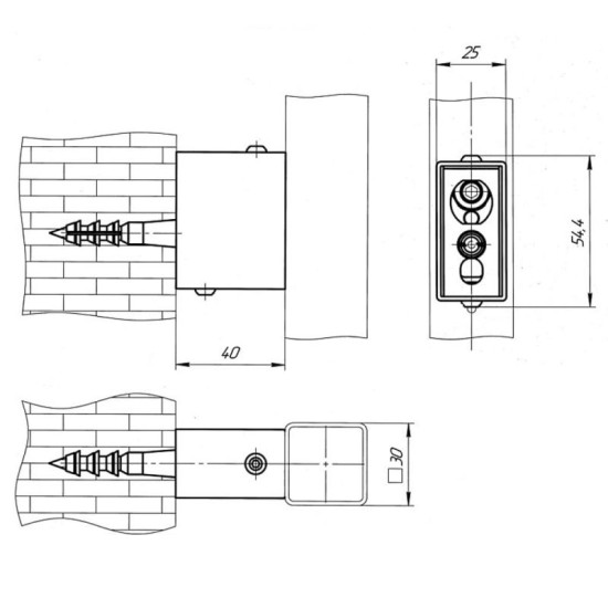 Модуль скрытого подключения Laris 73207770 графит