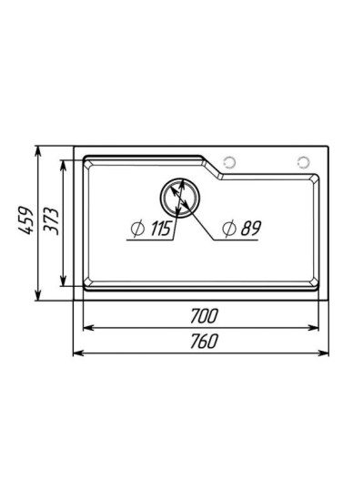 Кухонна мийка Valeso 7545 NIKA чорний