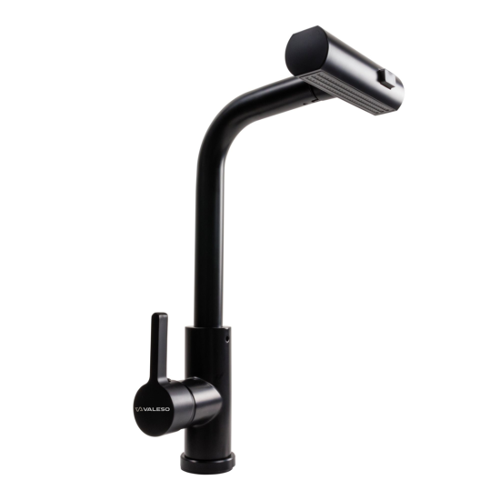 Кухонный смеситель Valeso XK09B PVD черный