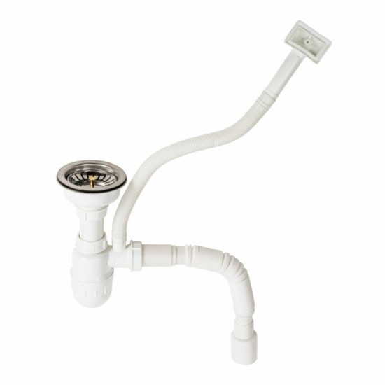 Сифон для кухонної мийки Platinum J001 білий