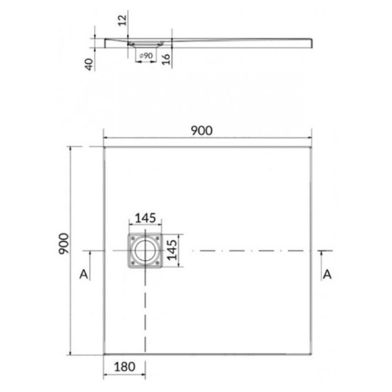 Душевой поддон Cersanit Tako 90х4 SLIM S204-022