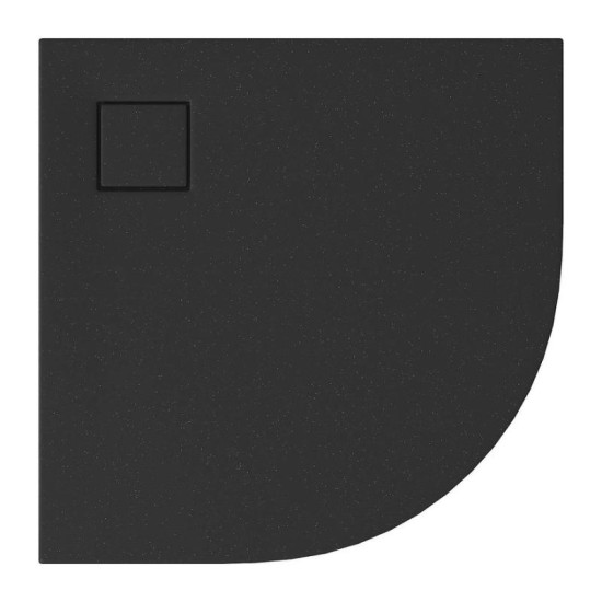 Душовий піддон Cersanit Tako SLIM 90x4 чорний матовий + сифон S932-164
