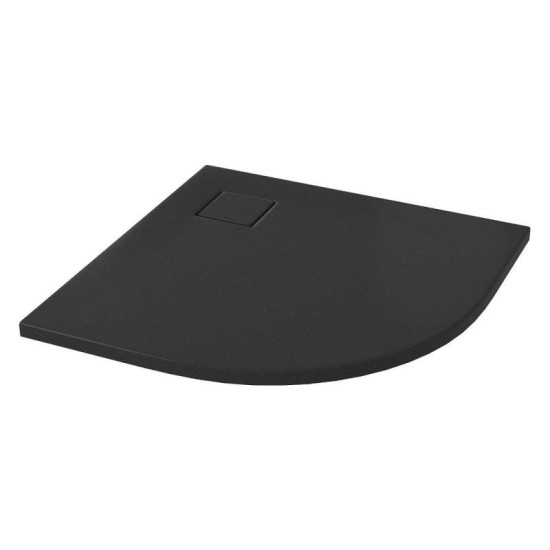 Душовий піддон Cersanit Tako SLIM 90x4 чорний матовий + сифон S932-164