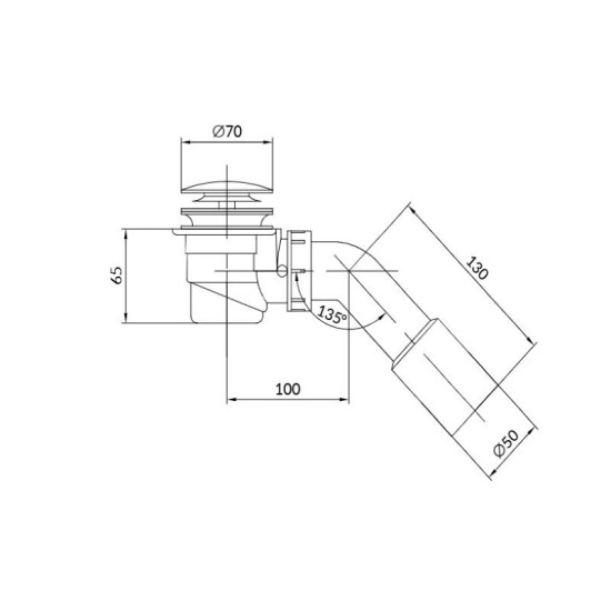 Слив-перелив для ванны Cersanit click-clack S904-008 черный