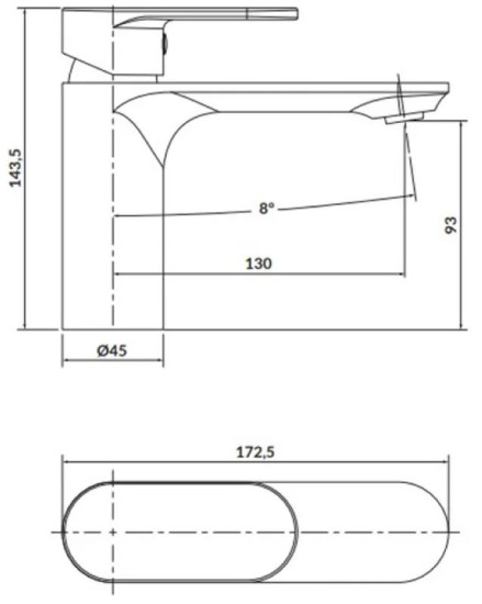 Смеситель для раковины Cersanit Crea S951-328