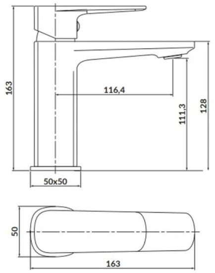 Смеситель для раковины Cersanit Larga S951-389 золото матовое