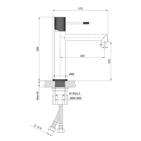 Смеситель для раковины Cersanit ZEN S951-598