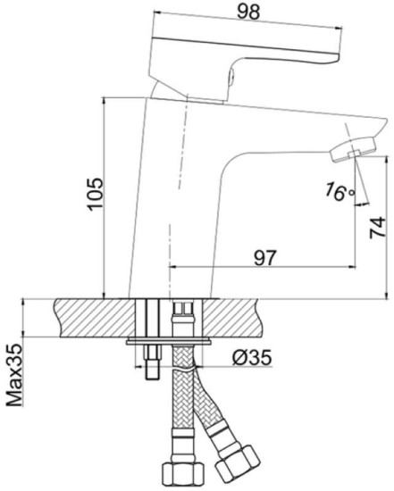 Смеситель для раковины Cersanit Сersania S951-232