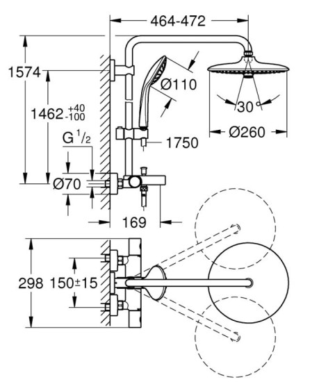 Душевая система Grohe Euphoria 260 27475002
