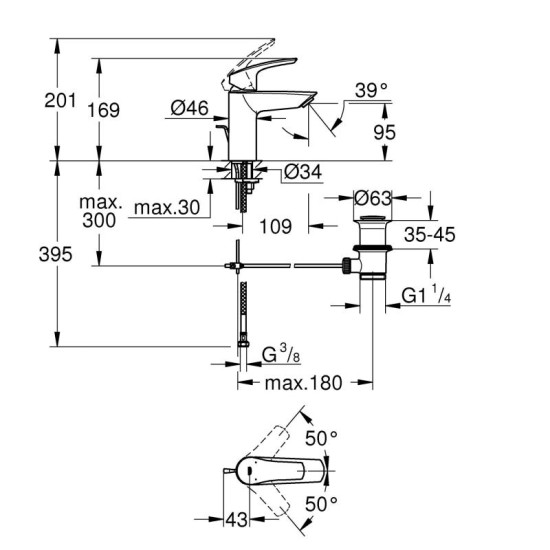 Набор смесителей Grohe Eurosmart (UA123238S3)