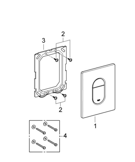 Панель смыва Grohe Arena Cosmopolitan черный глянец (38844KV0)