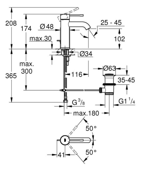 Смеситель для раковины Grohe Essence New 24171001