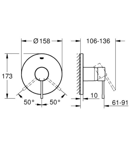 Змішувач прихованого монтажу для душу Grohe Essence New 24168001