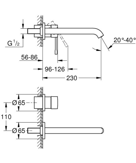 Смеситель скрытого монтажа для раковины Grohe Essence New 29193001