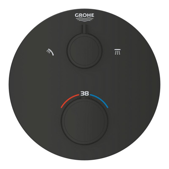 Смеситель термостатический скрытого монтажа для душа Grohe Grohtherm (1022082430) черный