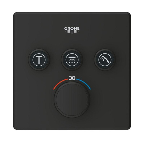 Термостат прихованого монтажу для душу Grohe Grohtherm SmartControl (102167KF00) чорний