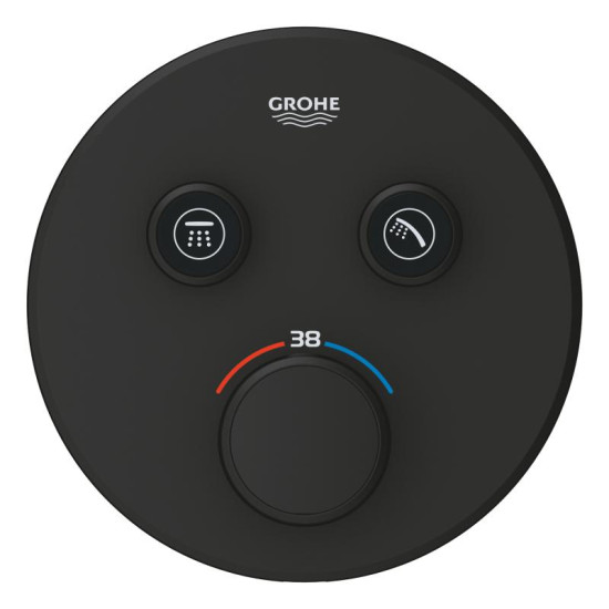 Смеситель термостатический скрытого монтажа для душа Grohe Grohtherm SmartControl (29507KF0) черный