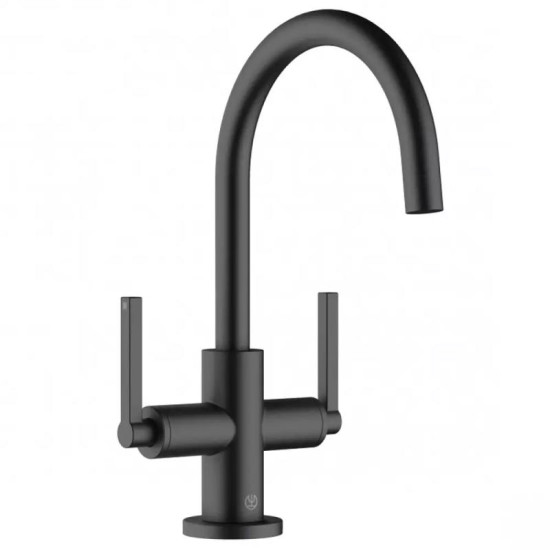 Смеситель для раковины Kludi NOVA FONTE PURISTIC (201183915) черный матовий