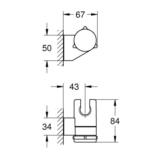 Держатель для ручного душа Grohe Tempesta (27595001)