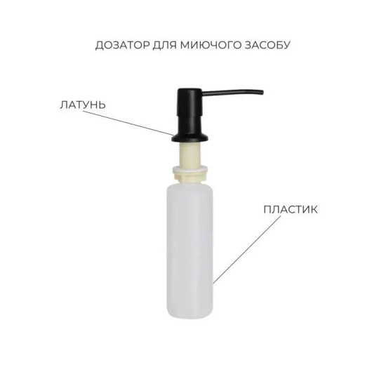 Кухонна мийка Lidz Handmade H7849BL BlackPVD + Lidz K01B
