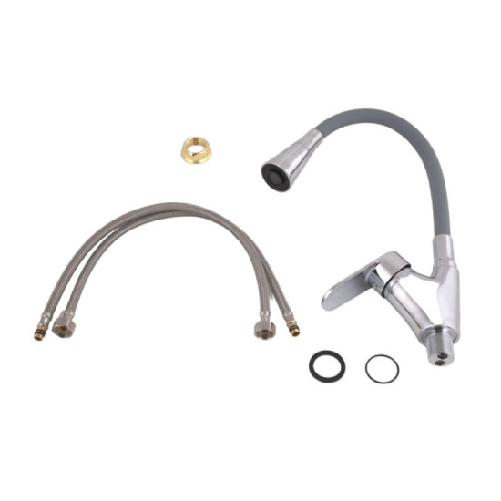 Кухонний змішувач Lidz Tani 007F3 LDTAN007F3GCR31869 Grey / Chrome