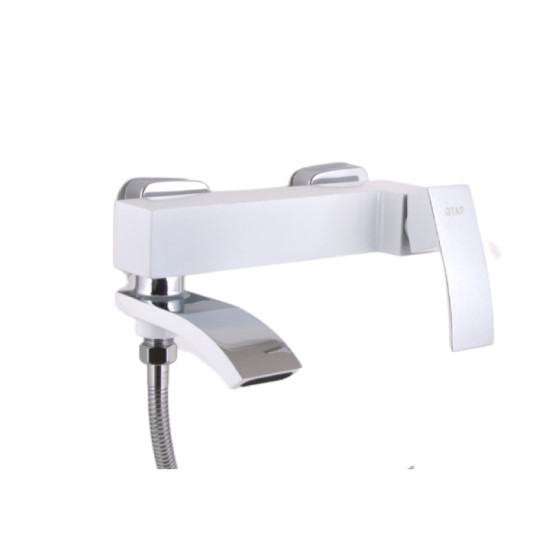 Змішувач для ванни Qtap Swan Cascada QTSWA260CRW45569 Chrome/White