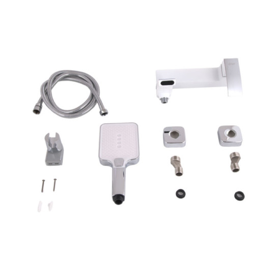 Змішувач для ванни Qtap Swan Cascada QTSWA260CRW45569 Chrome/White