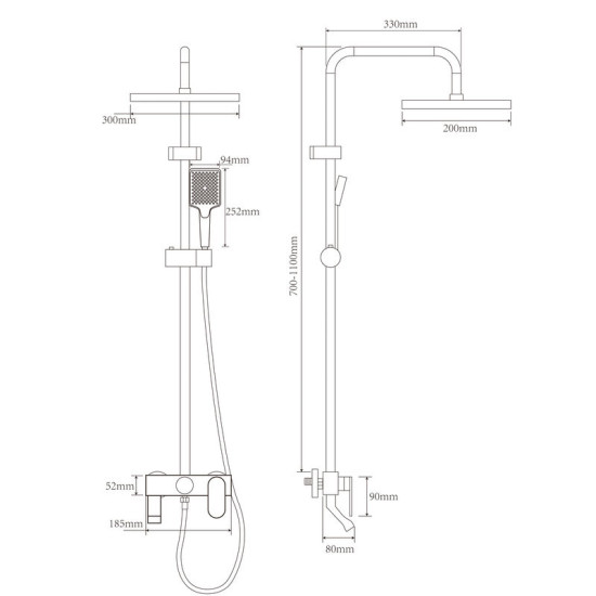 Душова система Armata BCG-009-J (CH6559)