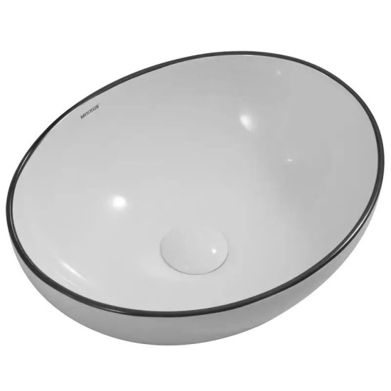 Раковина Mixxus Premium Ellipse-0108 EDGE Black 400х330х145 (MP6527)