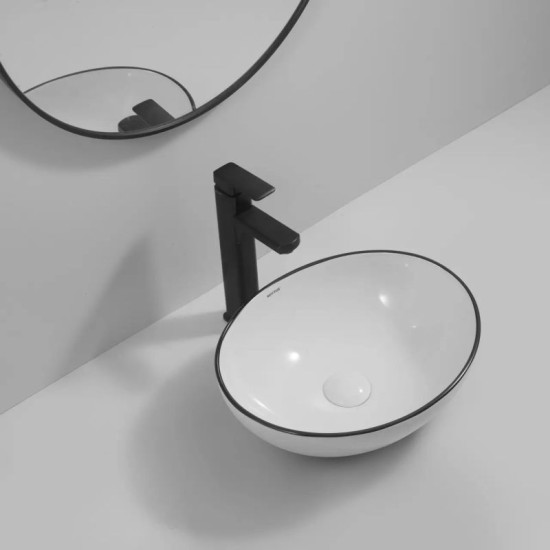 Раковина Mixxus Premium Ellipse-0108 EDGE Black 400х330х145 (MP6527)