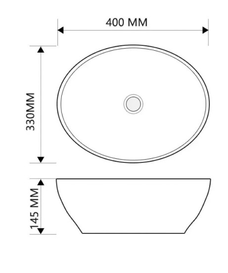 Раковина Mixxus Premium Ellipse-0108 Marble 400х330х145 (MP6526)