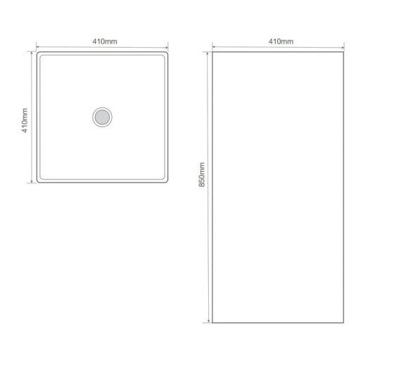 Раковина Mixxus Premium Quadro-1101 410х410х850 (MP6574)