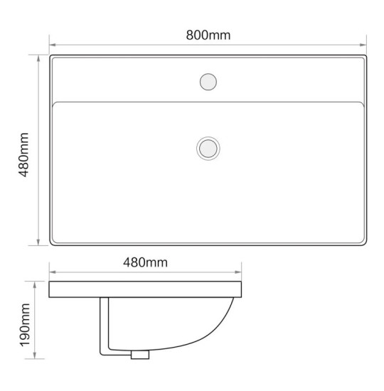 Раковина Mixxus Premium Style-1503 800х480х190 (MP6500)