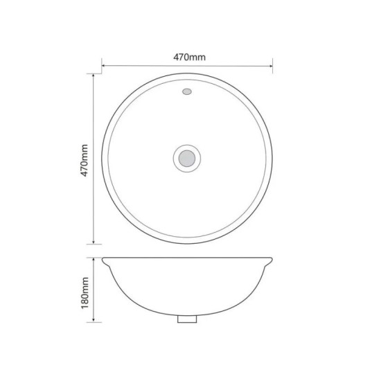 Раковина Mixxus Premium Topper-1601 470х470х180 (MP6571)