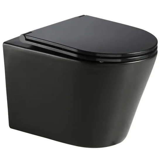 Унитаз подвесной Mixxus Premium Bevel-0301-T3 Black 515х355х365 Tornado 3.0 (MP659)