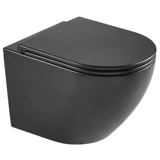 Унитаз подвесной Mixxus Premium Ellipse-0303-T3 Black 520х365х360 Tornado 3.0 (MP6591)
