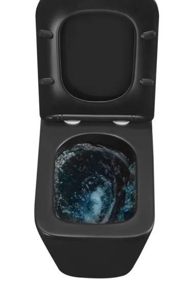 Унітаз підвісний Mixxus Premium Quadro-0301-T3 Black 490х340х360 Tornado 3.0 (MP6587)