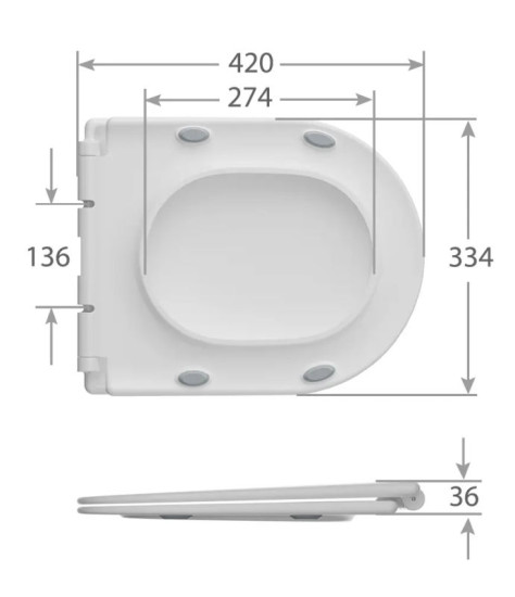Унітаз-компакт Mixxus Bevel-0407-T1 630х350х795 Tornado 1.0 (MI6690)
