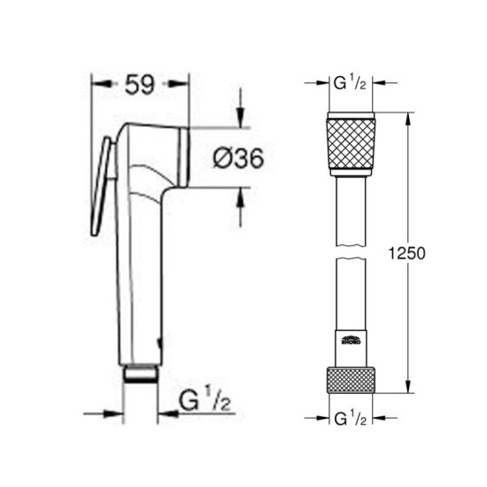 Гігієнічний душ із змішувачем Grohe BauEdge UA11104000