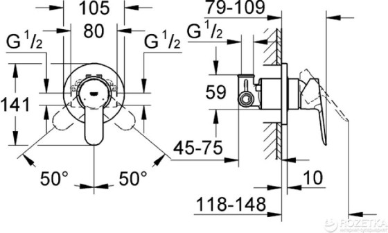 Гігієнічний душ із змішувачем Grohe BauEdge UA11104000