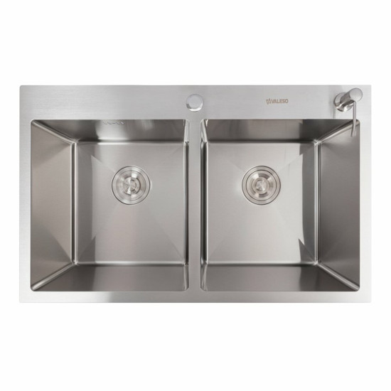 Кухонная мойка Valeso Handmade 78x48 две чаши (3.0/0.8)